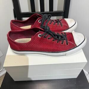 Converse All Star Low-tops Red Weave Unisex‎ Size 9.5M/11.5W